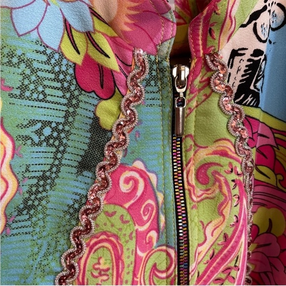 Alberto Makali vintage Multicolour Paisley Jacket size 14 - Picture 5 of 13